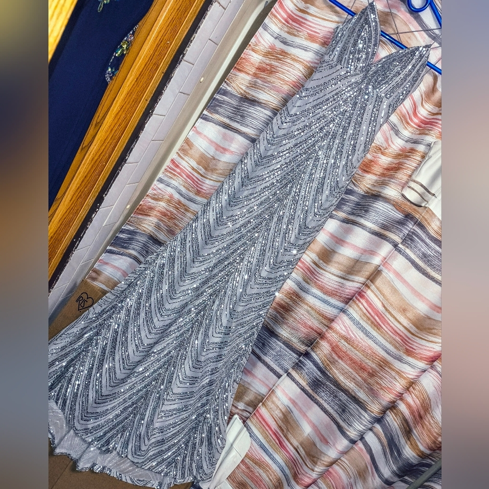 Silver Sequin Gown